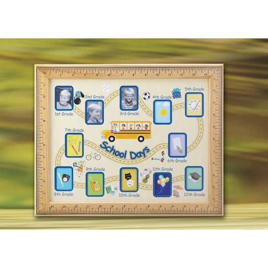 12 Opening Class 1-12 Photo School Days Wall Frame
